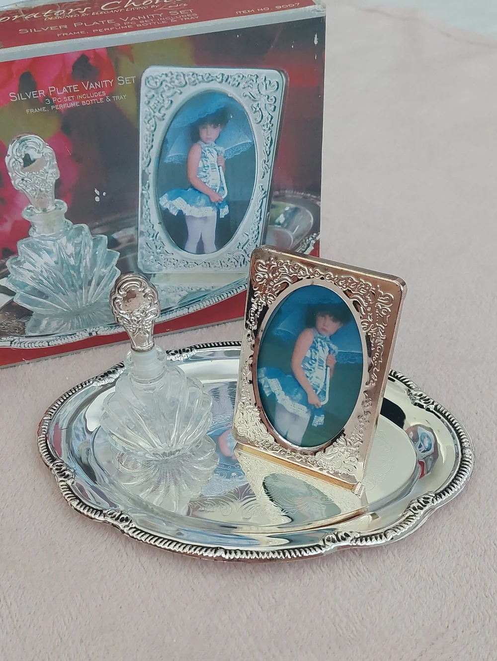 Decorators Choice Silver-plated Vanity Set NIB